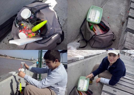 El "antes" y el "después" de un bolso con líneas de pejerrey